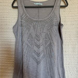 Maurices Silver Embellished Tank Top